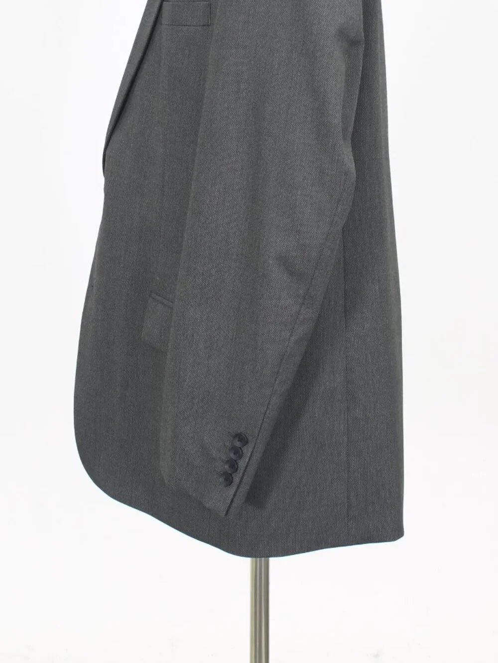 Haggar 44L 40x28 Gray Full Suit 2-Button Solid R946